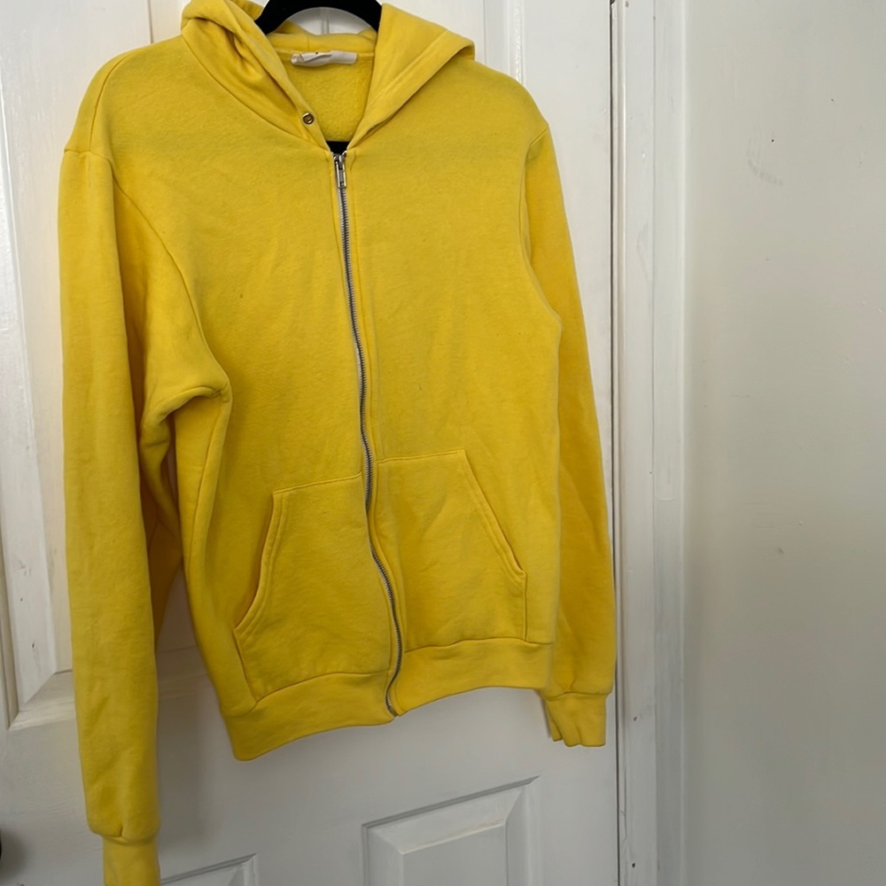 Yellow zip up sweater